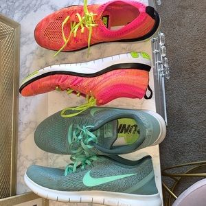 2 PAIRS OF NIKE SHOES! Sz 9.5 women’s